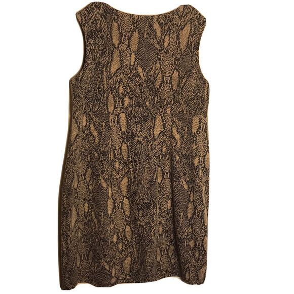 Vintage Tiana B. Beige and Black Animal Print Ruched Dress Size 20W - Picture 2 of 7